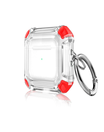AirPods 1/2 Rugged Ring Shockproof Armor Case - RED (Only Ground Shipping)