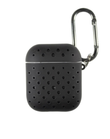 AirPods 1/2 Case with Anti - Lost Strap (BLACK / BLACK) (Only Ground Shipping)