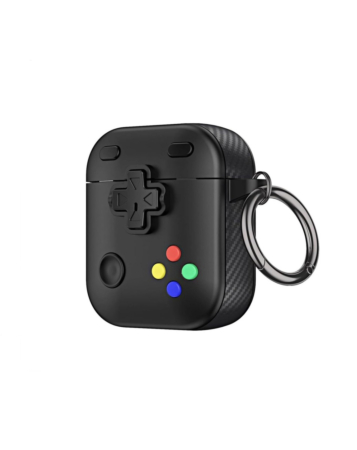 AirPods 1/2 Game Console Design TPU Case - BLACK (Only Ground Shipping)