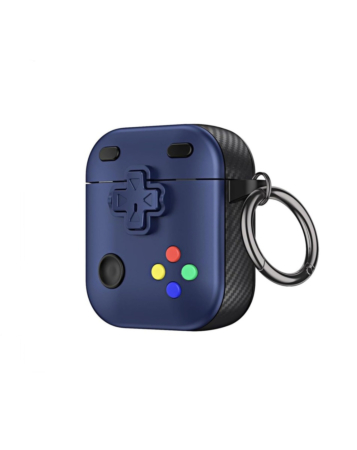 AirPods 1/2 Game Console Design TPU Case - DARK BLUE (Only Ground Shipping)