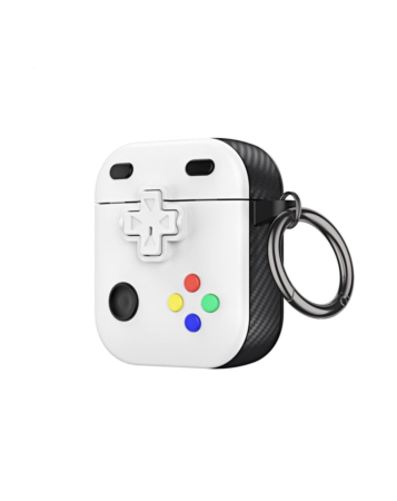 AirPods 1/2 Game Console Design TPU Case - WHITE (Only Ground Shipping)