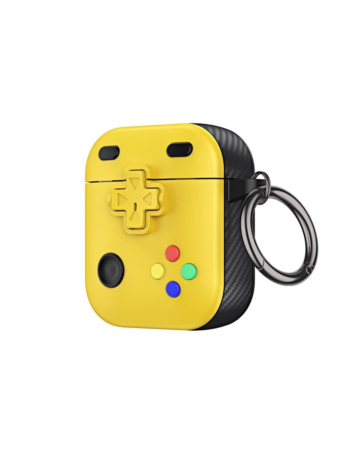 AirPods 1/2 Game Console Design TPU Case - YELLOW (Only Ground Shipping)