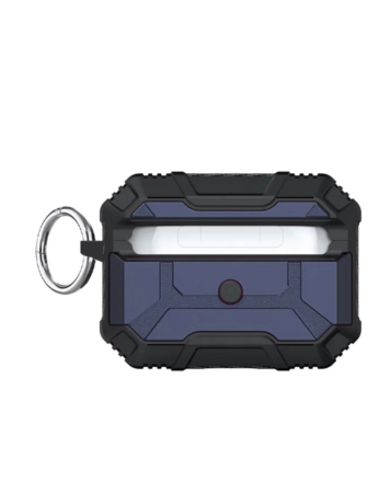 AirPods Pro (2nd Gen) Hard Plastic Transparent Case with Keychain - NAVY (Only Ground Shipping)