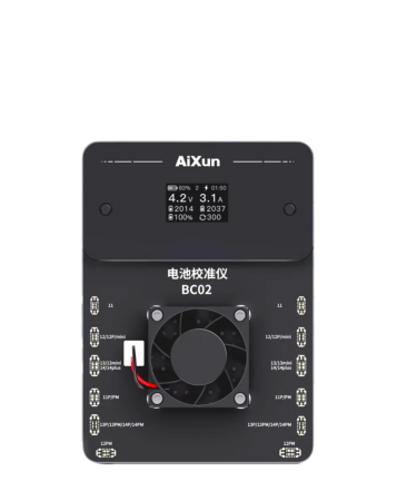 Order the Aixun BC02 dual-channel battery calibrator for iPhone 11 to 14 Pro Max — not returnable.