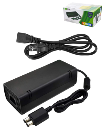 AC Adapter with US Cable for Xbox 360 Slim (Only Ground Shipping)