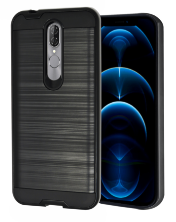 Coolpad Legacy Brisa Hybrid Metal Brushed Case - BLACK (Only Ground Shipping)