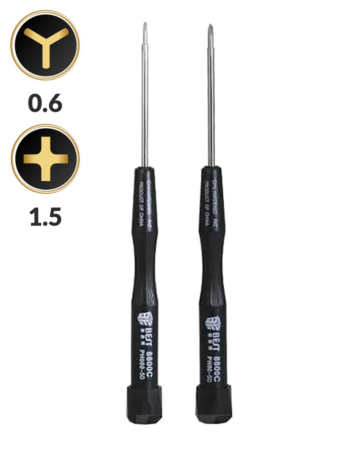 BEST +1.5 Phillips / 0.6mm Y Shape Tri-Wing Screwdrivers (2pcs set) (Not Returnable)