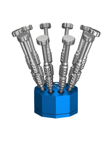 BEST 10S Ten Holes Aluminum 360 Rotating Magnetic Screwdriver Storage Rack (BLUE)