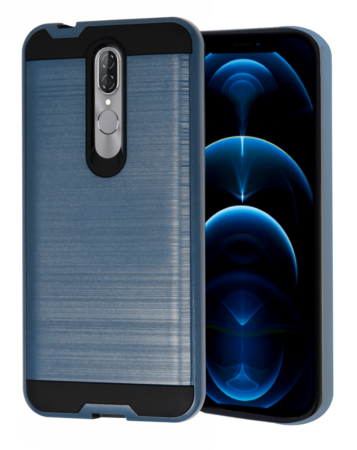 Coolpad Legacy Brisa Hybrid Metal Brushed Case - NAVY BLUE (Only Ground Shipping)