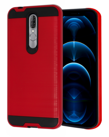 Coolpad Legacy Brisa Hybrid Metal Brushed Case - RED (Only Ground Shipping)
