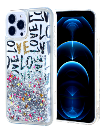 Liquid Quicksand Glitter Cover Case - Style 1 for iPhone 12 Pro Max (Only Ground Shipping)