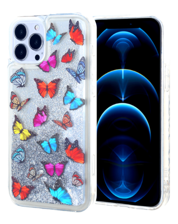 Liquid Quicksand Glitter Cover Case - Style 2 for iPhone 12 Pro Max (Only Ground Shipping)