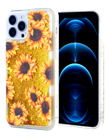 Liquid Quicksand Glitter Cover Case - Style 3 for iPhone 12 Pro Max (Only Ground Shipping)