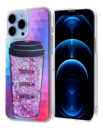 Liquid Quicksand Glitter Cover Case - L14 for iPhone 12 Pro Max (Only Ground Shipping)