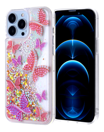 Liquid Quicksand Glitter Cover Case - M2 for iPhone 12 Pro Max (Only Ground Shipping)