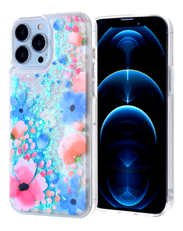 Liquid Quicksand Glitter Cover Case - M4 for iPhone 12 Pro Max (Only Ground Shipping)