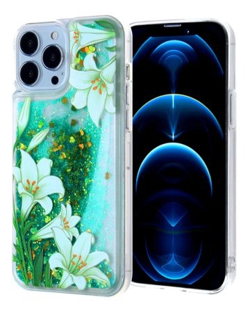 Liquid Quicksand Glitter Cover Case - M5 for iPhone 12 Pro Max (Only Ground Shipping)