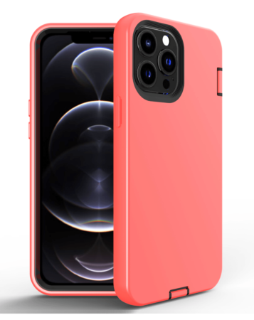 Silicone Design Heavy Duty Case - ORANGE for iPhone 13 Pro (Only Ground Shipping)