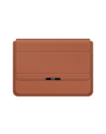 EVO Laptop & iPad 14" Leather Sleeve Pouch Bag - BROWN (Only Ground Shipping)