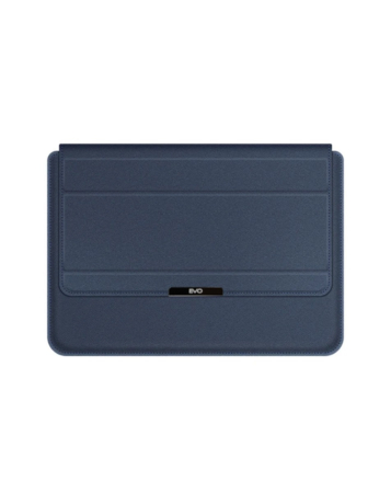 EVO Laptop & iPad 15" Leather Sleeve Pouch Bag - DARK BLUE (Only Ground Shipping)