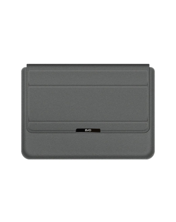 EVO Laptop & iPad 15" Leather Sleeve Pouch Bag - GRAY (Only Ground Shipping)