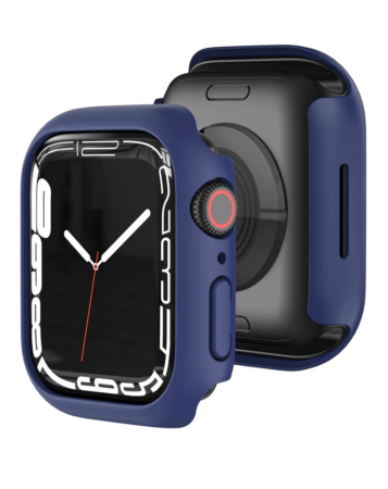 iWatch 45mm Hard PC Bumper Case with Tempered Glass - ROYAL BLUE (Only Ground Shipping)