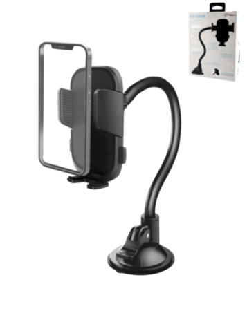 FlexGRIP Gooseneck Suction Cup Car Mount - BLACK (Only Ground Shipping)