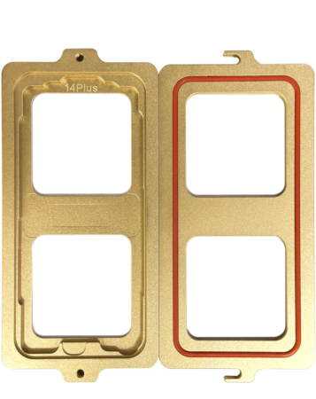 Grab the wholesale deals on the frame position pressing mold and LCD alignment & laminate mold for the iPhone 14 Plus.
