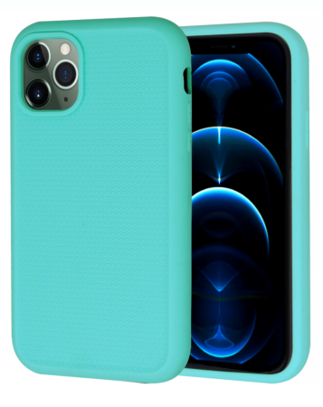 Dual Layer Serrated Case - TEAL for iPhone 12 Pro Max (Only Ground Shipping)
