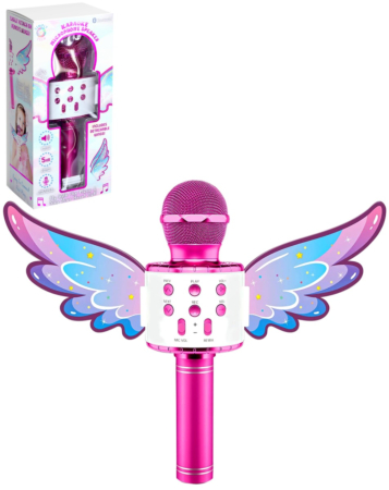 Girls Metallic Sing-Along Karaoke Speaker Microphone with Detachable Wings (Only Ground Shipping)