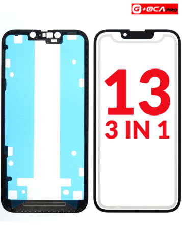 Buy the 3in1 Front Glass, Frame, and OCA for iPhone 13 G+ Oca Pro.

