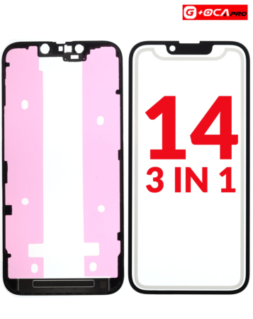 Shop the 3-in-1 front glass, frame, and OCA for iPhone 14 G+ OCA Pro.

