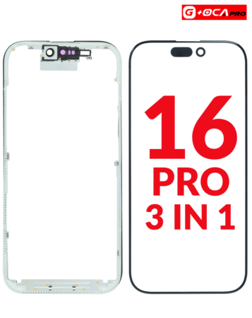 3in1 (Front Glass + Frame + OCA) for iPhone 16 Pro (G+ Oca Pro)