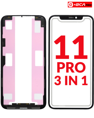 Grab the wholesale deals on the 3-in-1 premium front glass, frame, and OCA set for iPhone 11 Pro G+ OCA Pro.