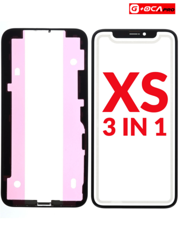 Buy the premium 3-in-1 for iPhone XS with front glass, frame, and G+ OCA Pro.