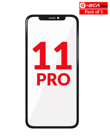 Buy the pack of 5 front glass with OCA for iPhone 11 Pro G+ OCA Pro.