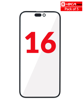 Shop the front glass with OCA pack of 5 for iPhone 16 G Plus OCA Pro