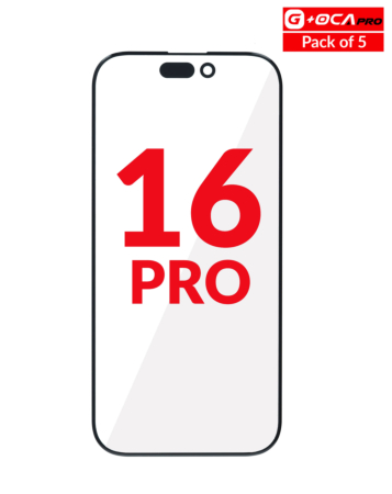 Stock up on the Front Glass with OCA for iPhone 16 Pro, G+ OCA Pro, in a pack of 5.