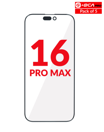 Grab wholesale deals on a Pack of 5 G+ OCA Pro Front Glass with OCA for iPhone 16 Pro Max.