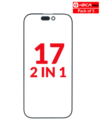 G+Oca Pro Front Glass with OCA for iPhone 17 (Pack of 5) (2in1)