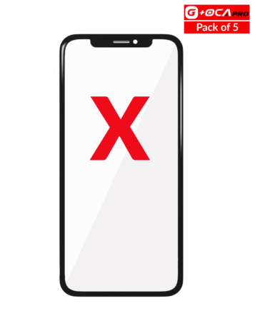 Grab the wholesale deals on the front glass with OCA, pack of 5, for iPhone X, G Plus Oca Pro.
