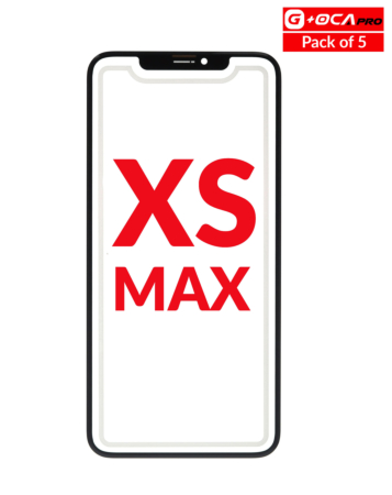 Buy the Front Glass with OCA for iPhone XS Max, pack of 5, G+ OCA Pro.