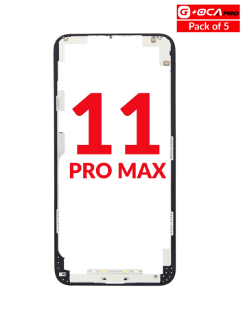 Buy the Metal Frame, Pack of 5, for iPhone 11 Pro Max, G Plus OCA Pro.