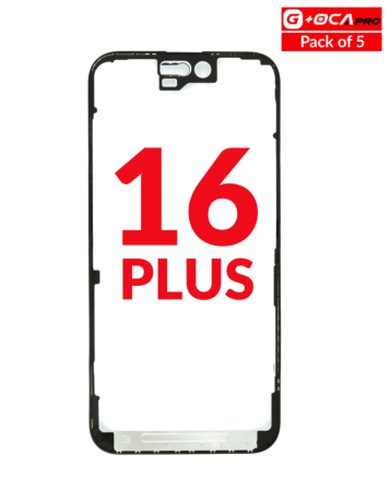 Metal Frame (Pack of 5) (Premium) for iPhone 16 Plus (G+ Oca Pro)