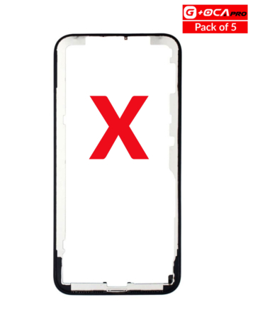 Order the premium metal frame pack of 5 for iPhone X, G+ OCA Pro.