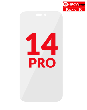 Buy the pack of 10 OCA sheets for iPhone 14 Pro, G+ OCA Pro version.

