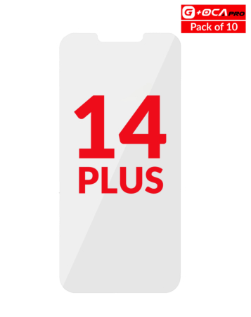 Grab the wholesale deals on the OCA only for the iPhone 14 Plus — pack of 10, G+ OCA Pro.
