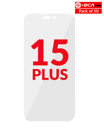 Purchase the OCA only pack of 10 for iPhone 15 Plus — G+ OCA Pro.