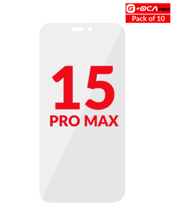 Order the OCA pack of 10 for iPhone 15 Pro Max G Plus OCA Pro.