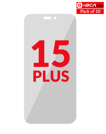 Grab the wholesale deals on the polarizer film pack of 10 for iPhone 15 Plus — G+ OCA Pro.